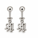 SHREE SYMBOL SILVER PIERCING