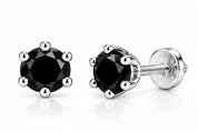 NOIR ECLIPSE BLACK STONE STUD EARRINGS