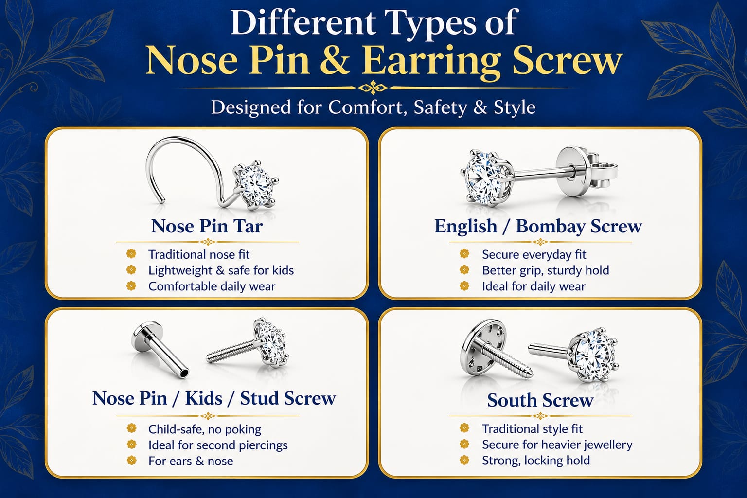 CELESTIAL SPARKLE SILVER NOSE PIN