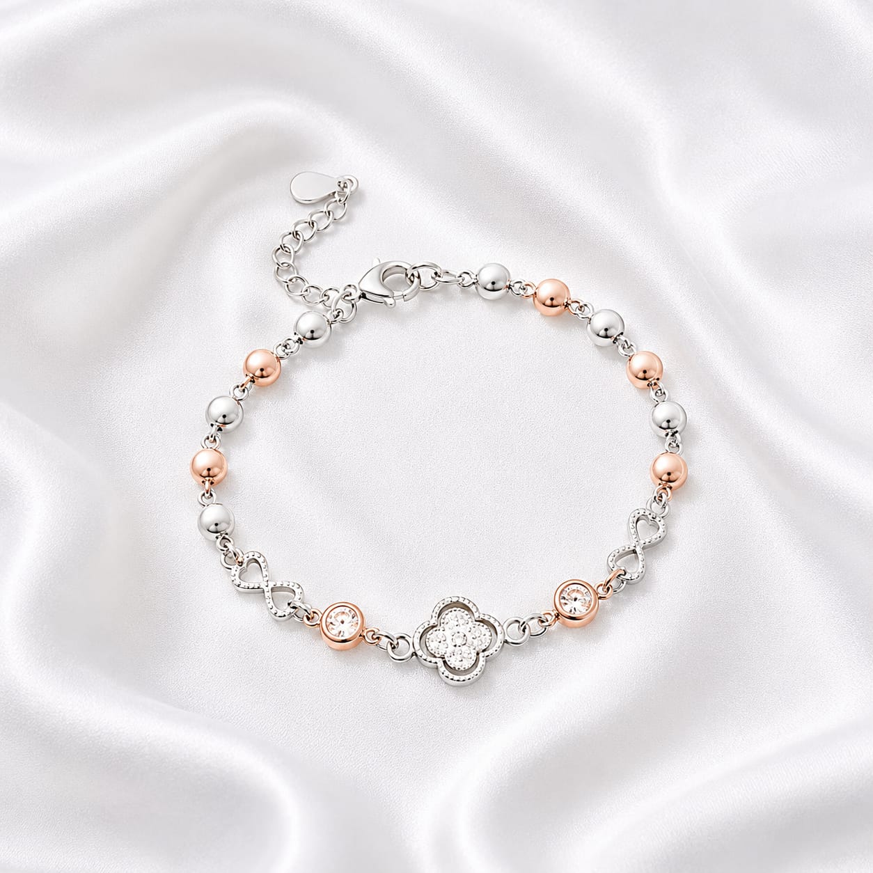 Sakura 925 Silver Bracelet 🌸 (JB703)