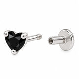 Midnight Heart Nose Pin