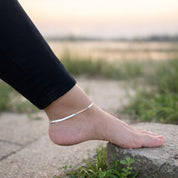 Lustre Flat Snake Anklet (A1-0100)