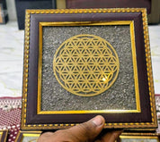 Divine Golden Flower of Life Spiritual Frame