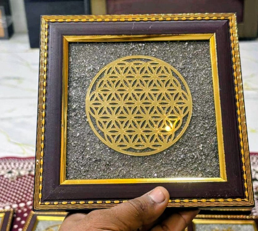 Divine Golden Flower of Life Spiritual Frame