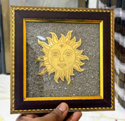 Divine Surya Dev Golden Sun Wall Frame