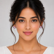 925 Sterling Silver Earrings for Women | Zircon Diamond Studded with Colour Stone / Mother Pearl | Elegant Daily & Party Wear Jewellery ER703-DP4020