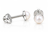 PEARL ÉCLAT – 925 STERLING SILVER PEARL STUD EARRINGS