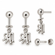 SHREE SYMBOL SILVER PIERCING