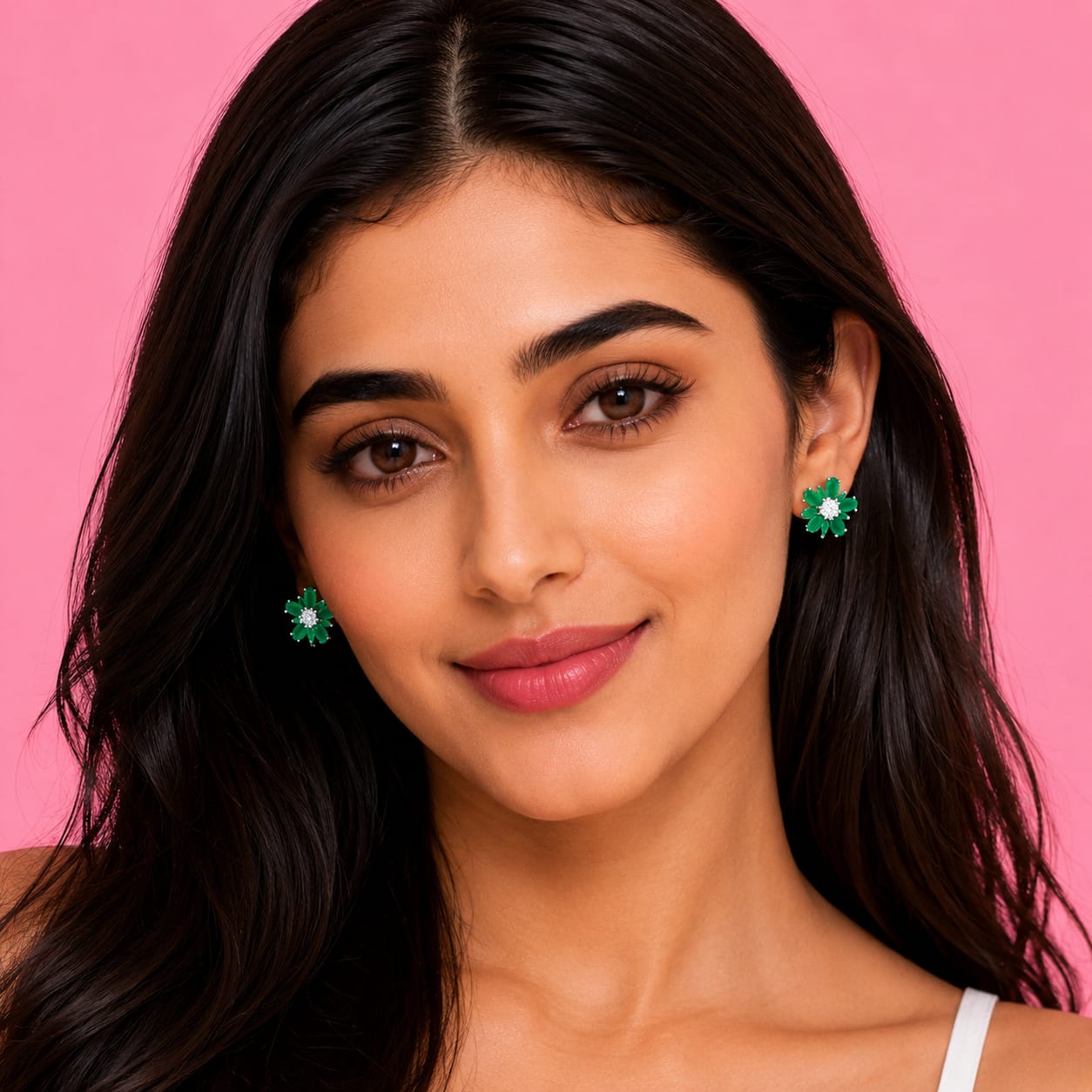 Luxury Green Stone Earrings (ER 03060)