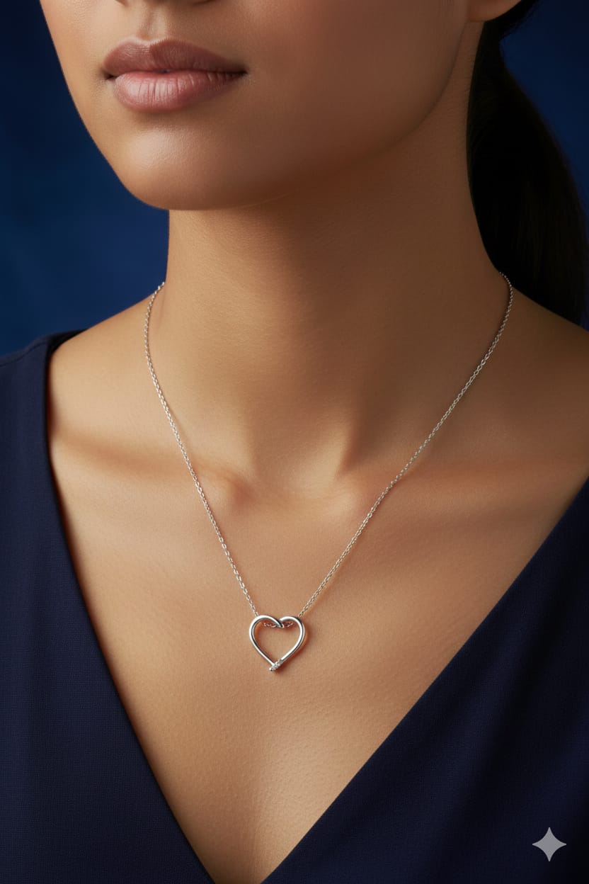 925 Sterling Silver Pendant with Chain for Women | Elegant Designer Necklace | Party, Daily Wear & Gifting Jewellery VR379-707