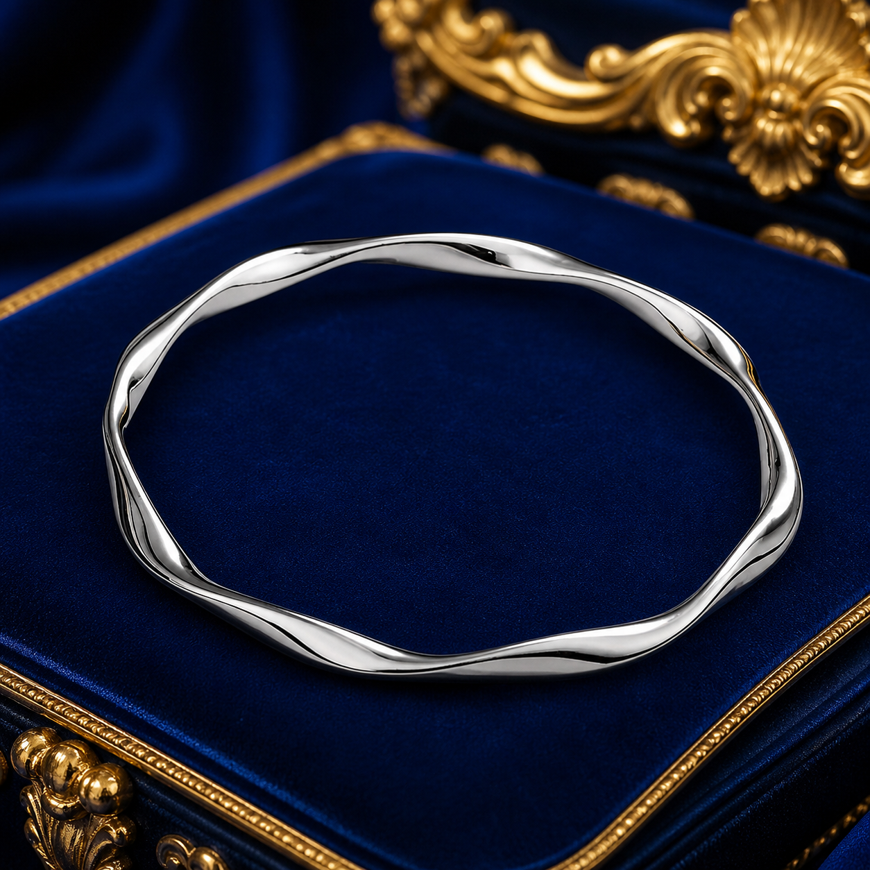 Aurellion Royal Wave Silver Kada (K1955)