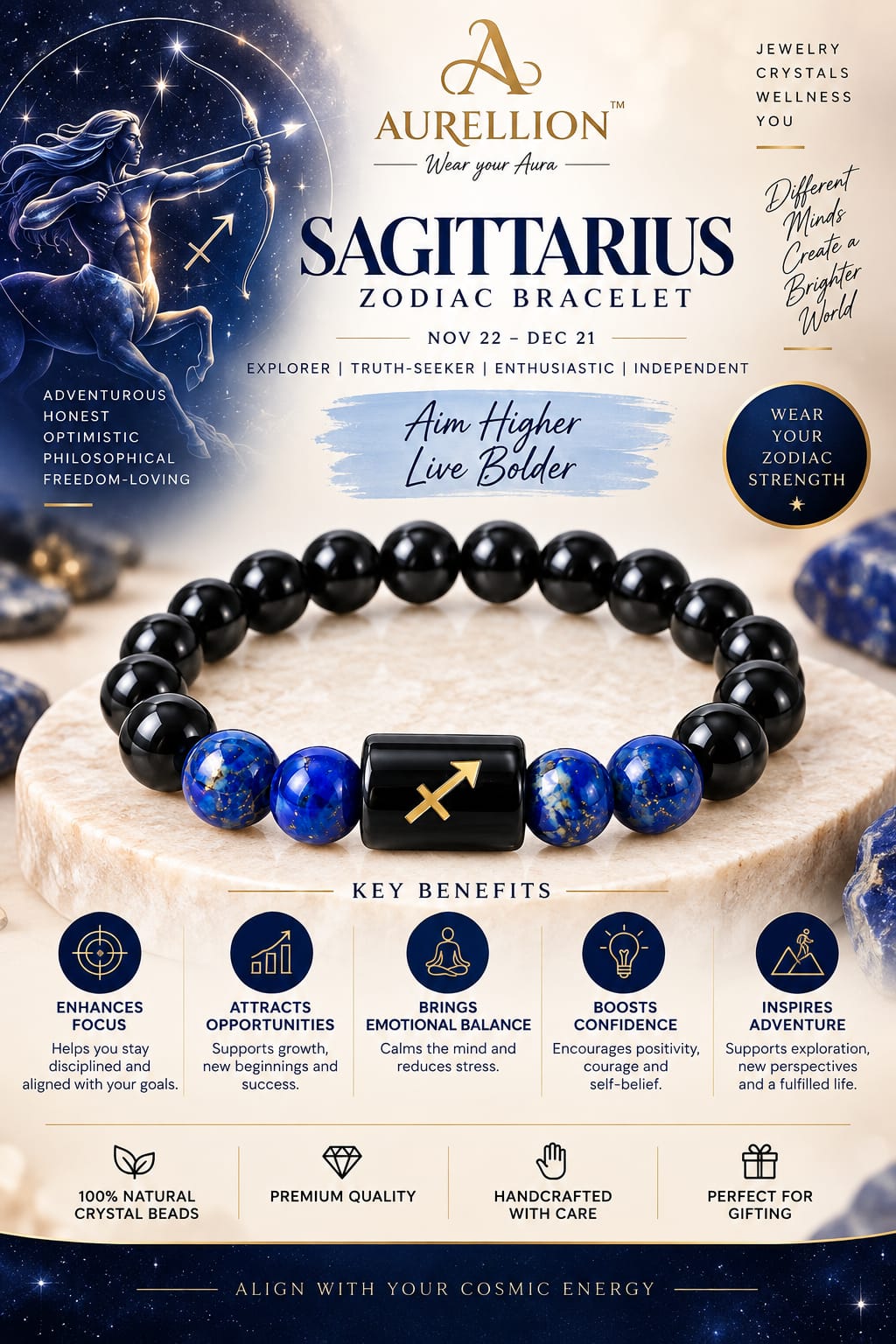 Sagittarius धनु (Dhanu) Zodiac Bracelet