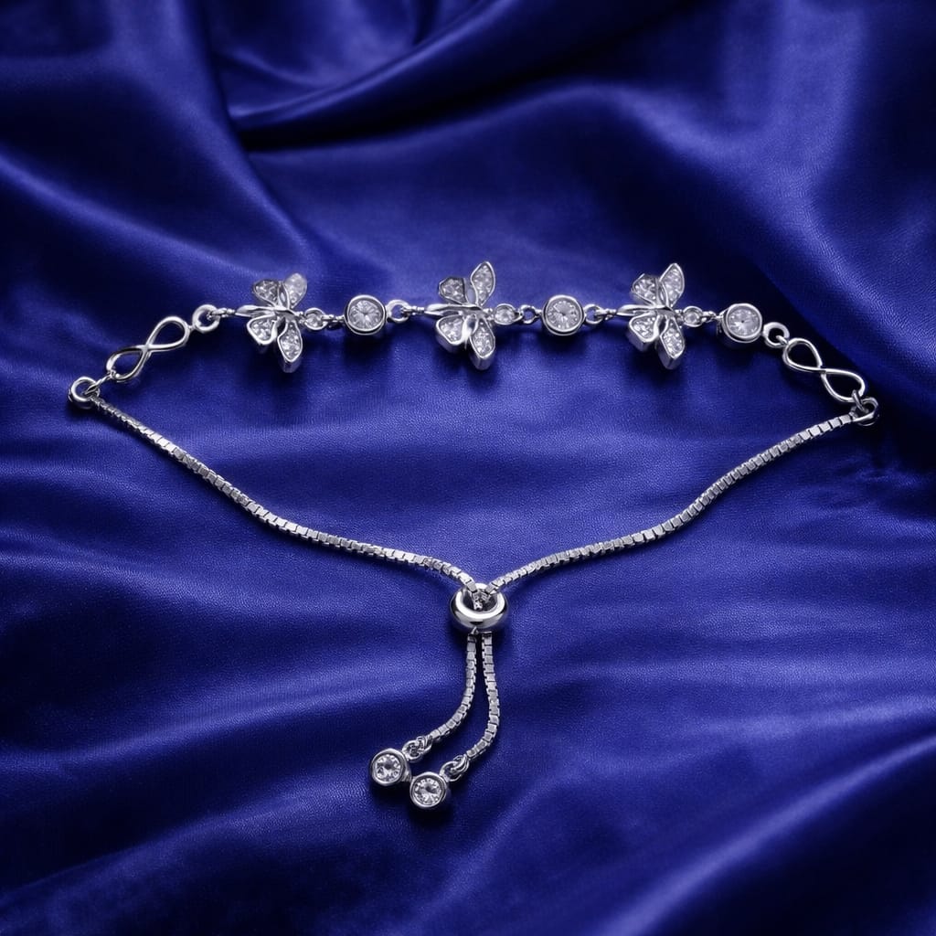 Butterfly Infinity Slider Bracelet (BRC-408-767)