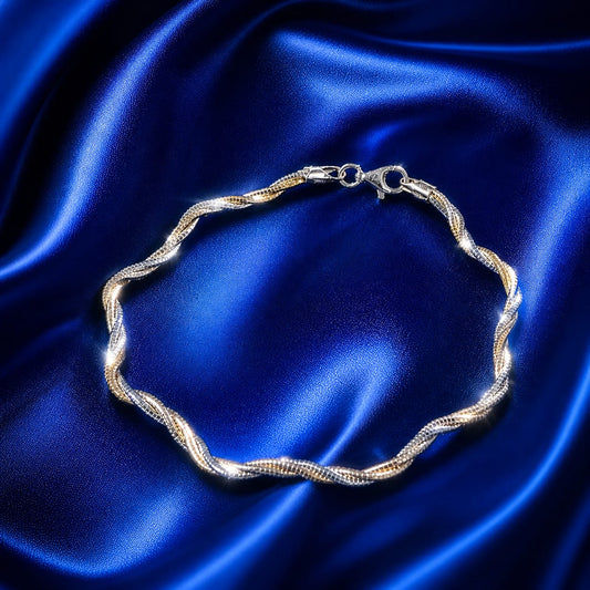 Aurellion Luxe Serpentine Silver Bracelet (FB402)