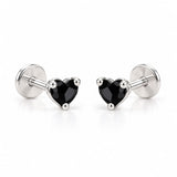 Black Heart Studs