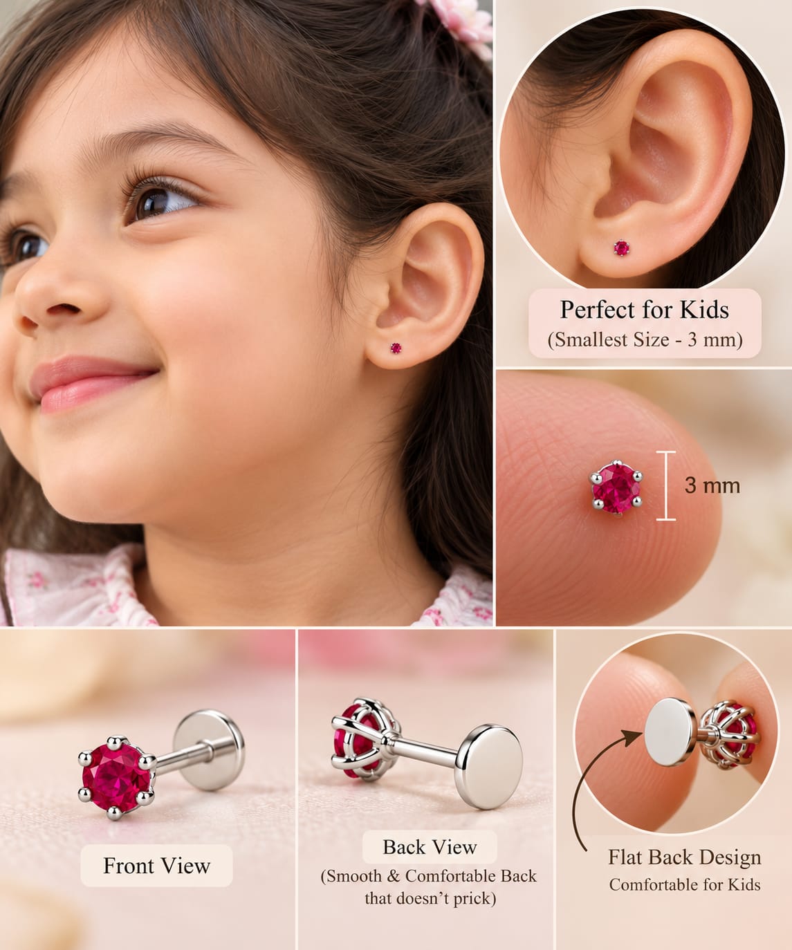 Pink Mini Studs
