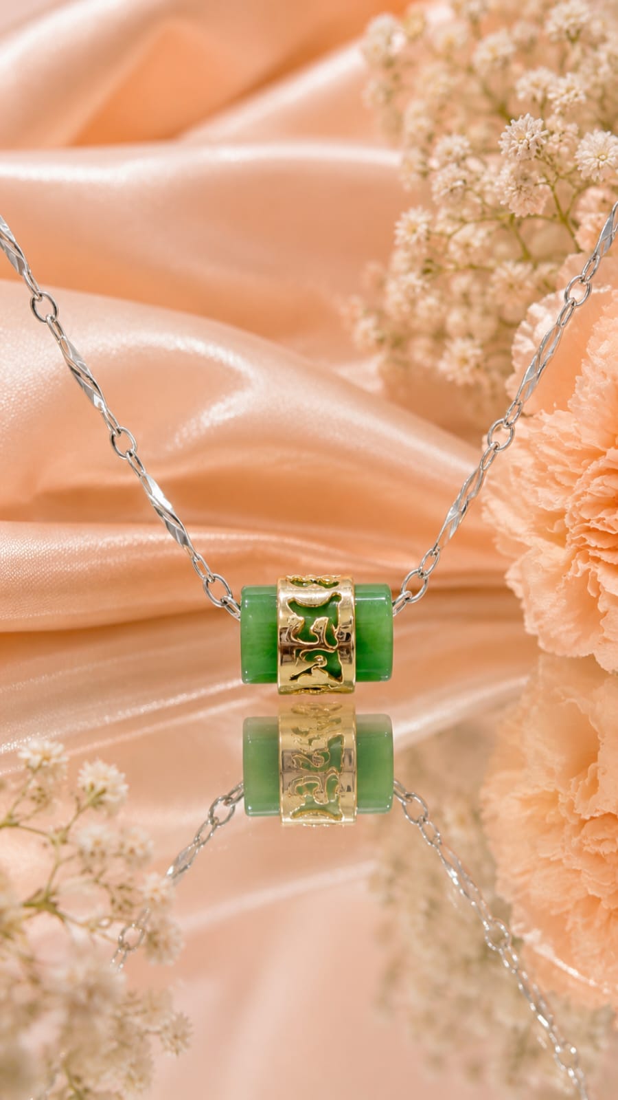 Jade Harmony Barrel Pendant  (JN392)