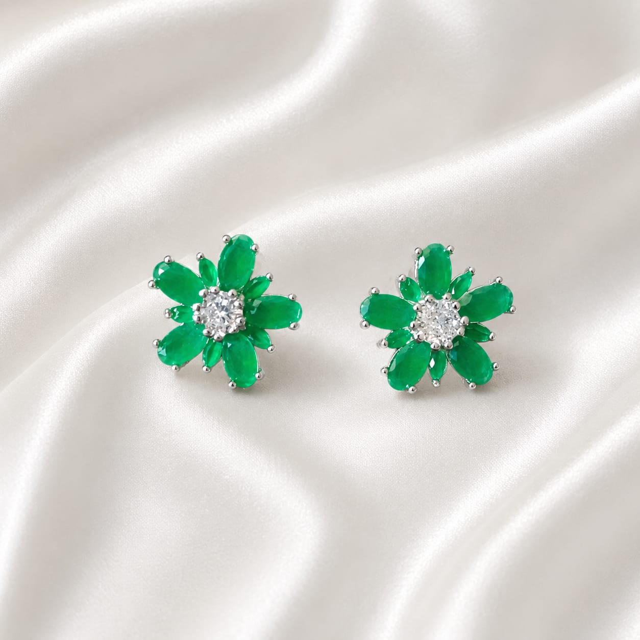Luxury Green Stone Earrings (ER 03060)