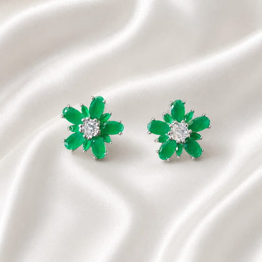 Luxury Green Stone Earrings (ER 03060)