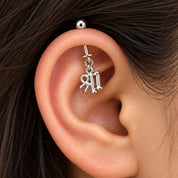 SHREE SYMBOL SILVER PIERCING