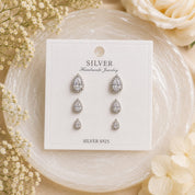 Crystal Heart & Classic Pearl Studs (JC332)
