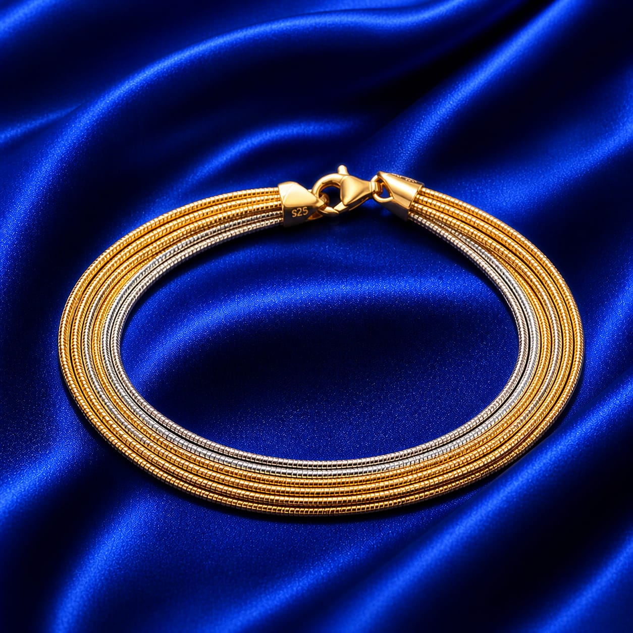 Aurellion Imperial Dual-Tone Multi-Line Bracelet (FB010)