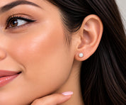 PEARL ÉCLAT – 925 STERLING SILVER PEARL STUD EARRINGS