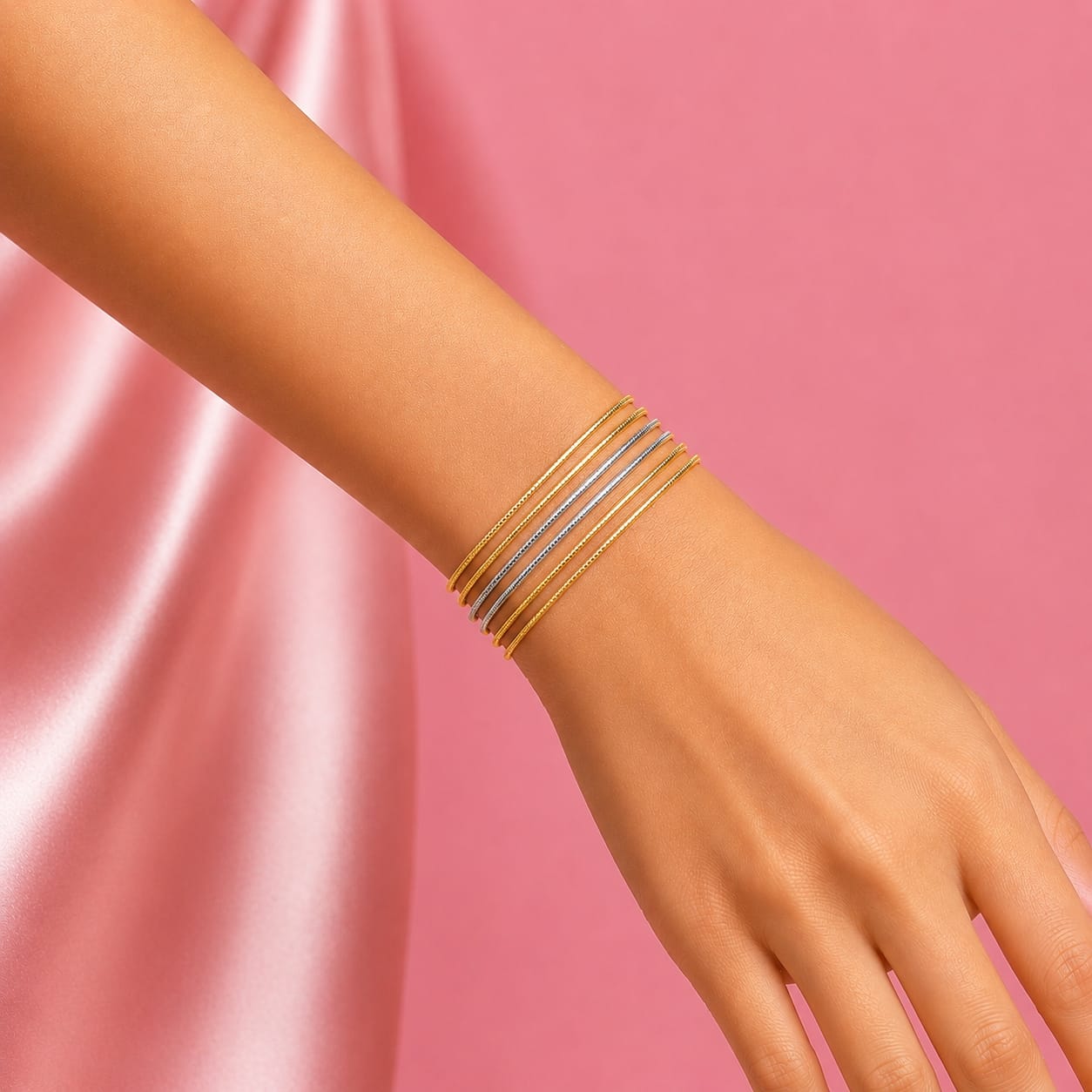 Aurellion Imperial Dual-Tone Multi-Line Bracelet (FB010)
