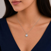 925 Sterling Silver Pearl Square Pendant with Box Chain | Elegant Moti Design Necklace for Women | Minimal Daily Wear & Gift Jewellery RRJ0300-419