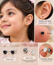 Black Heart Studs
