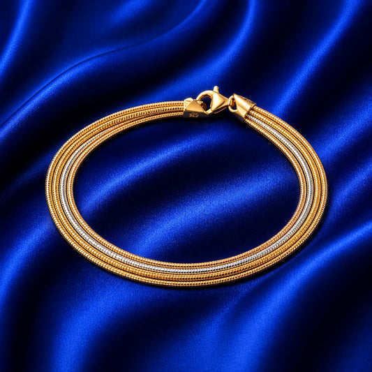 Aurellion Royal Multi-Line Gold Bracelet (FB586)
