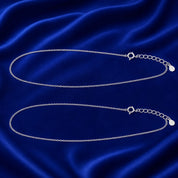 Moonmist Silver Chain Anklet Set (Am_0383)