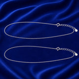 Moonmist Silver Chain Anklet Set (Am_0383)