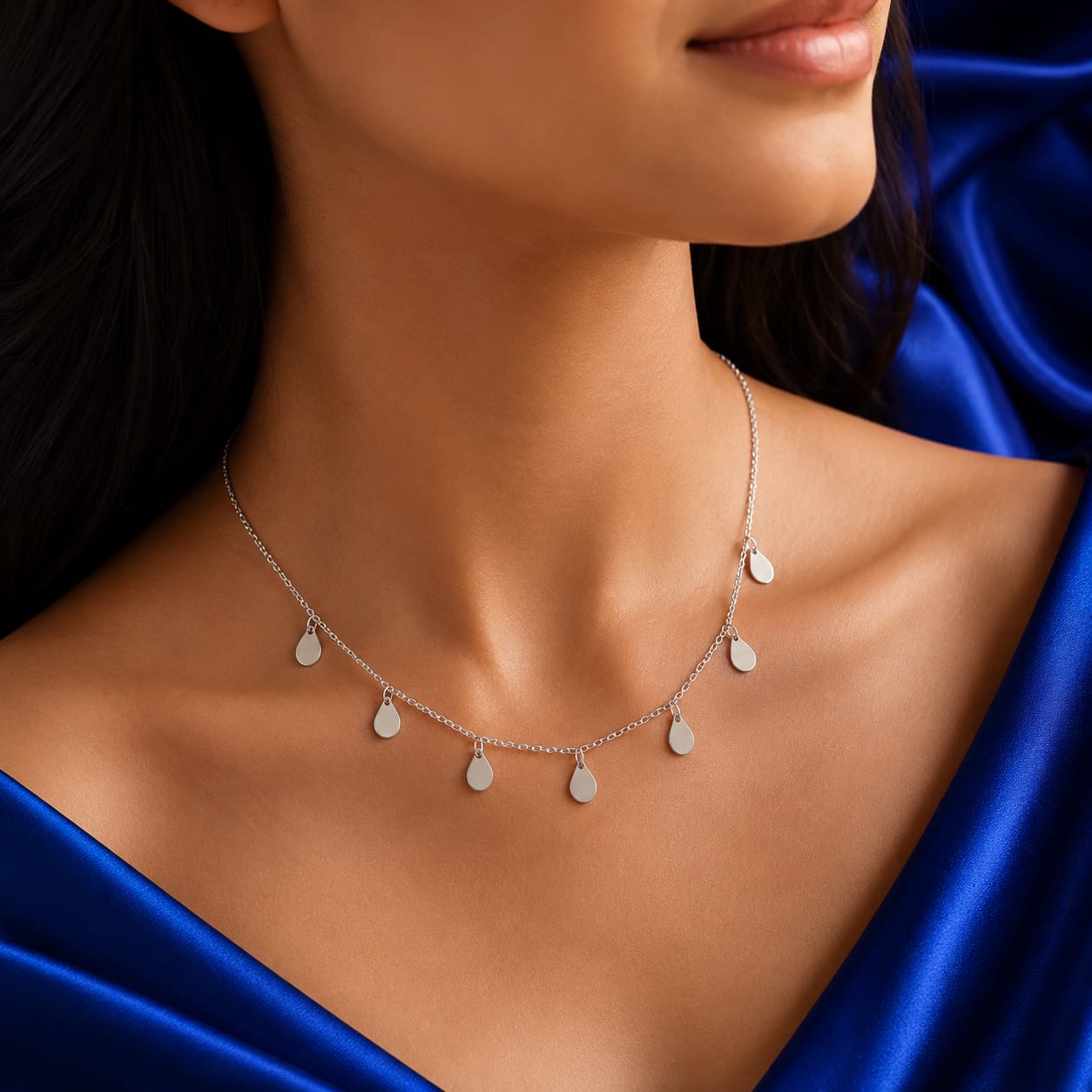 Elara Dripé™ Silver Chain Necklace (T03520)