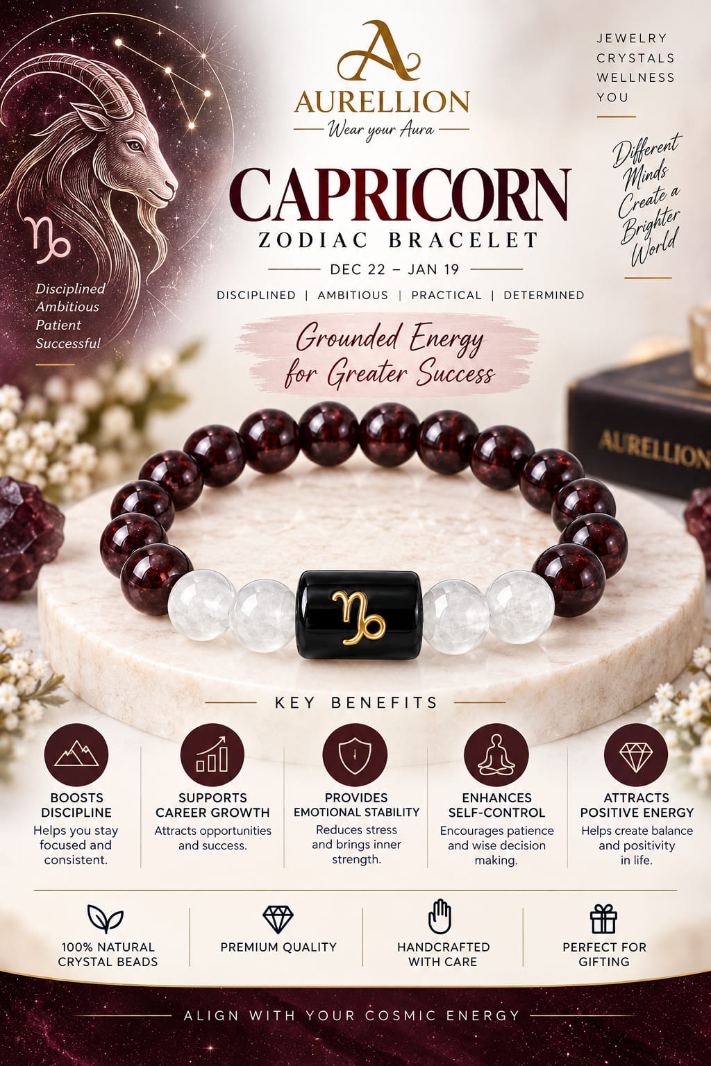 Capricorn मकर (Makar) Zodiac Bracelet