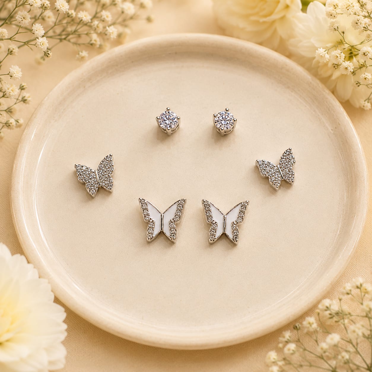 Flutter Luxe Trio Stud Set (JC286)