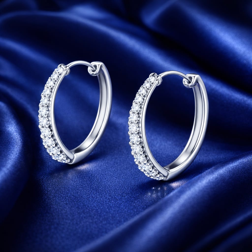 SparkLoop Diamond Hoop Earrings