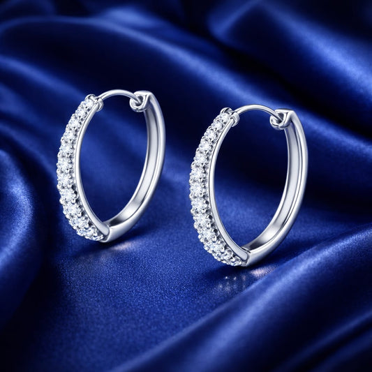 SparkLoop Diamond Hoop Earrings