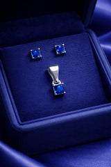 BlueAura Sapphire Glow Pendant Set (RRj 0097-392)
