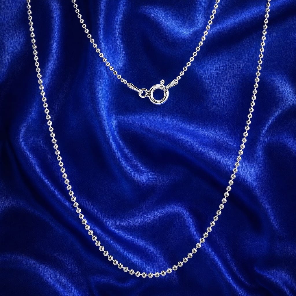 Classic Silver Beaded Chain