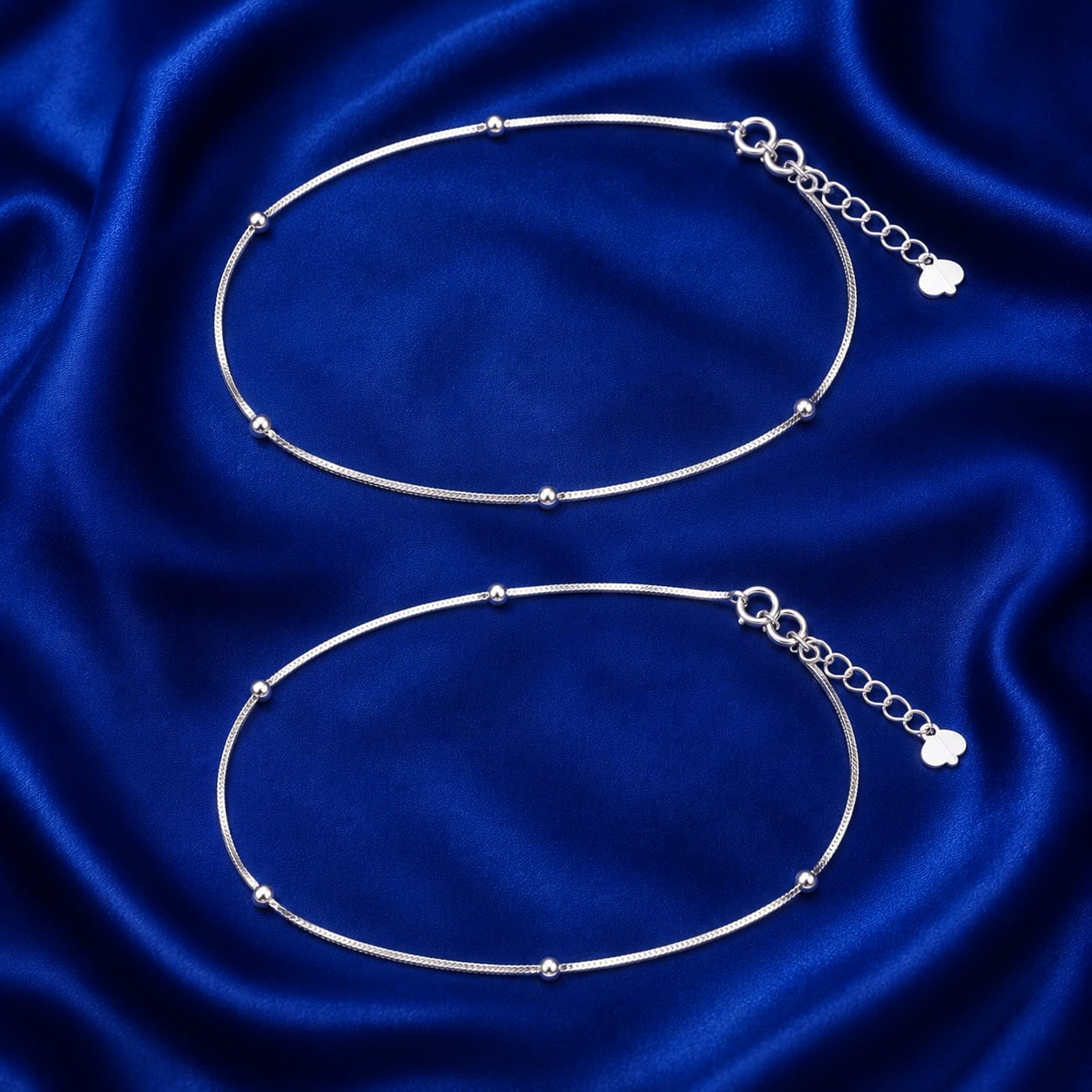 Luna Drift Silver Anklet Set ( am0565)