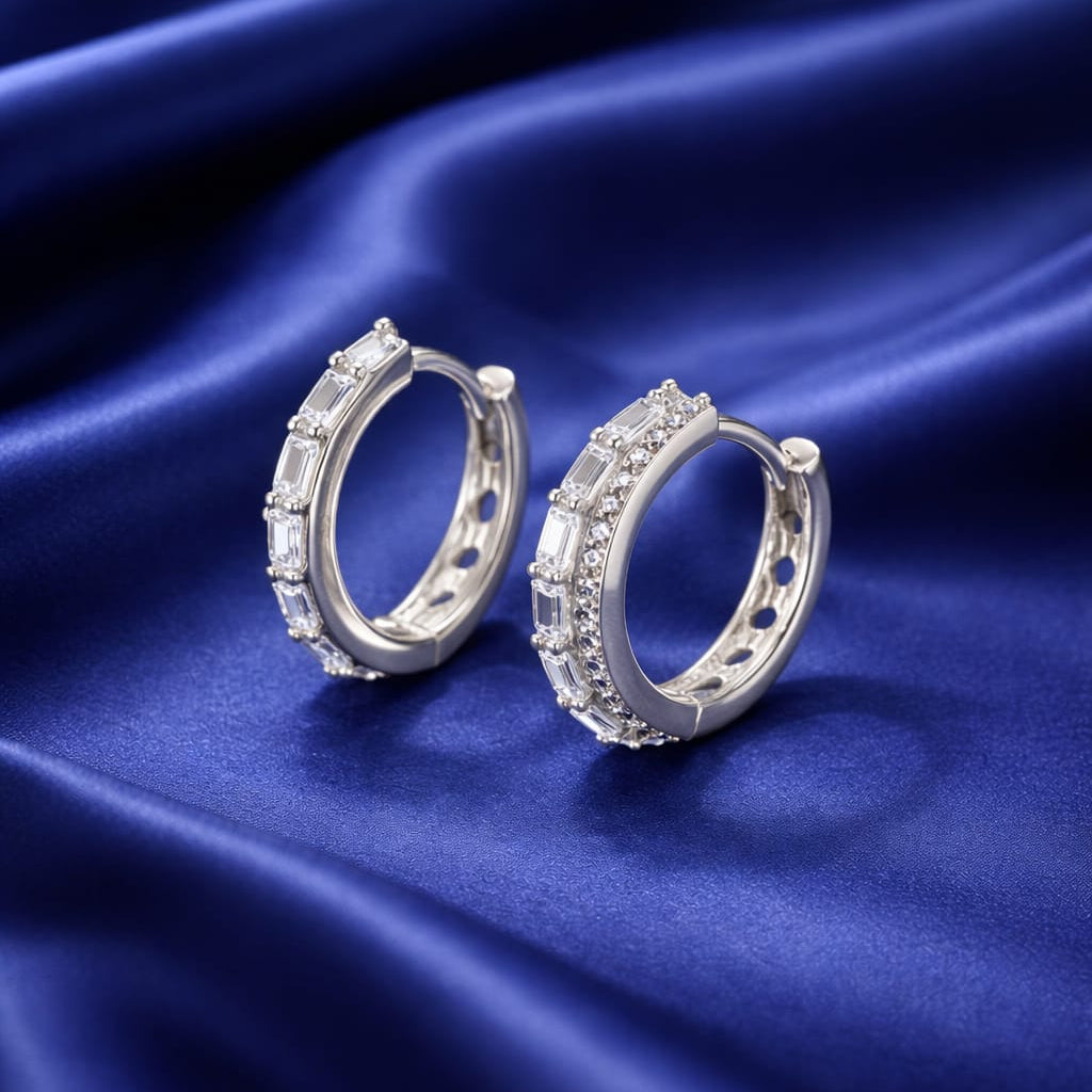 Celeste Baguette Crystal Bali Earrings (PR 404 -;262)