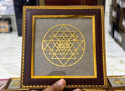 Golden Shri Yantra Sacred Geometry Decorative Frame