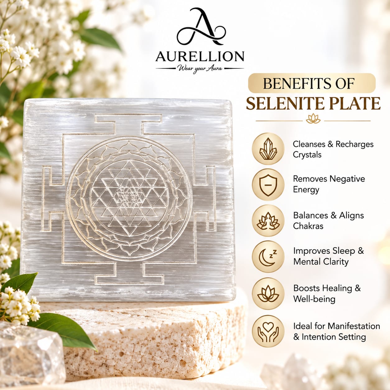Selenite Plate
