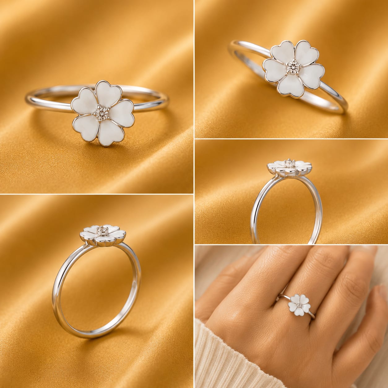 Product Name: Lucky Bloom Clover Ring (0247)