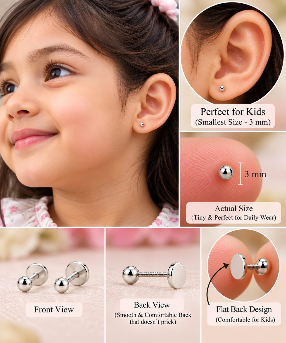 Silver Ball Studs