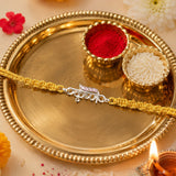 Krishna Naam Silver Rakhi 🦚