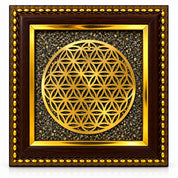 Divine Golden Flower of Life Spiritual Frame