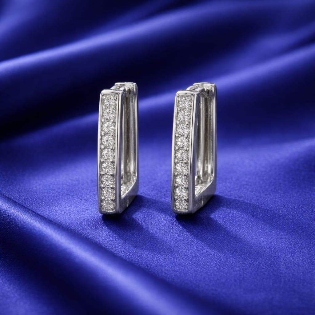 Luxe Square Crystal Bali Earrings (RRj 260-379)