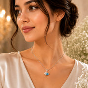 Ocean Wish Chain – Blue Crystal Fish Silver Pendant Necklace